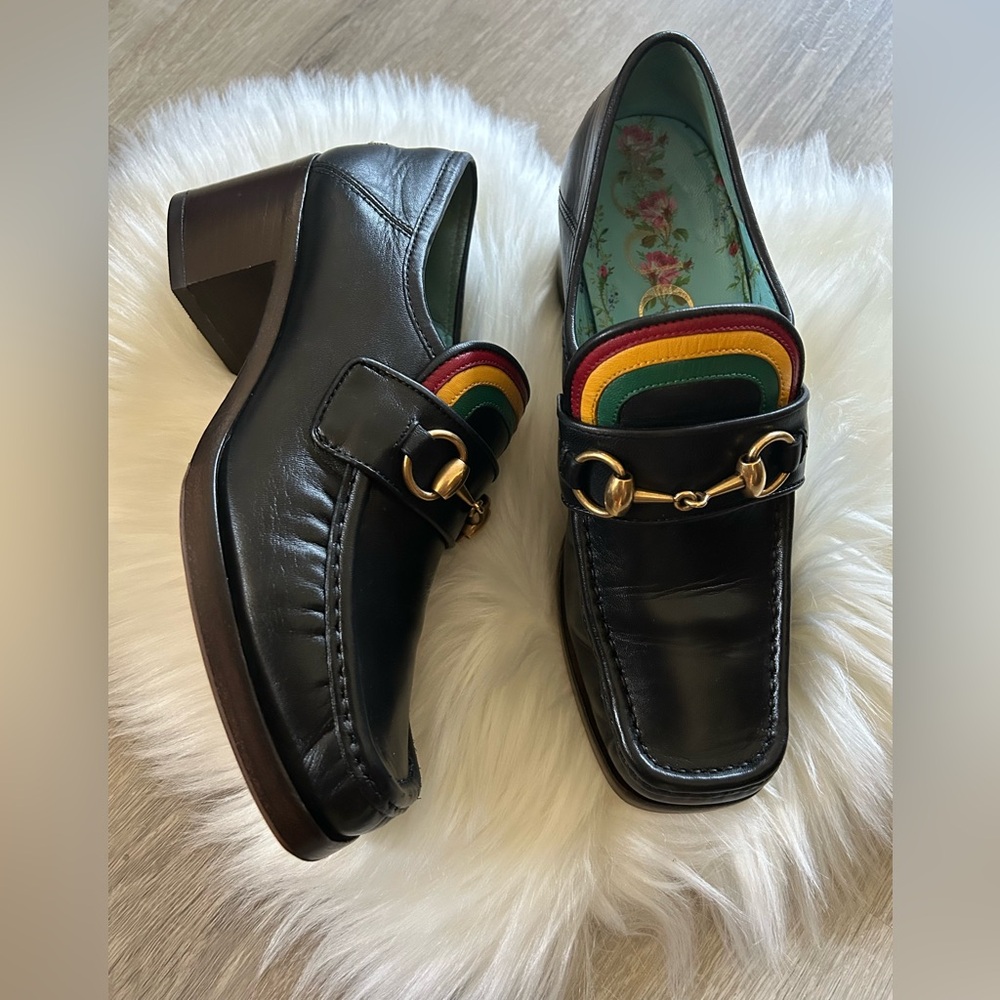 ❌sold❌GUCCI rainbow Vegas Malaga loafers size 37 US 7